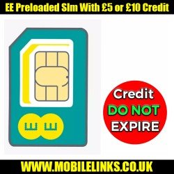 EE Pay As You Go Trio SIM Card with £5 or £10 Credit- CREDIT DO NOT EXPIRE